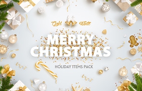 网站设计之Gold & White - Christmas, New Year Pack